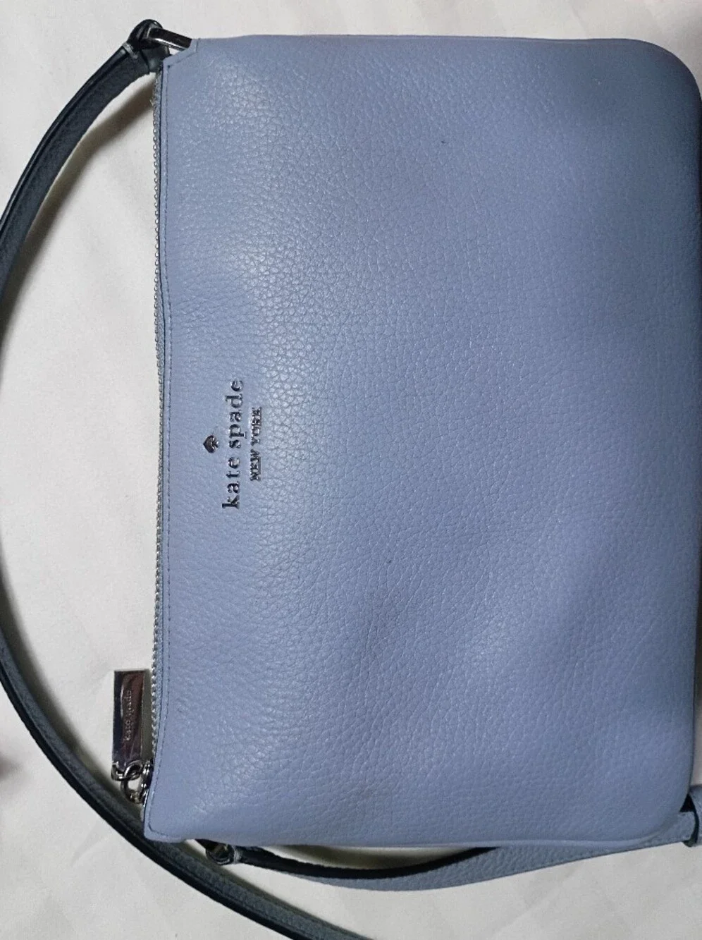 kate spade Baby Blue Pebbled Leather Crossbody Bag